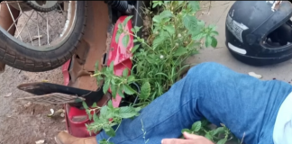 Motociclista sofre ferimentos graves em colisão no bairro Tangará 2