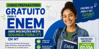 Atenção: Inscrições para o Pré-Enem gratuito em MT começam nesta segunda-feira